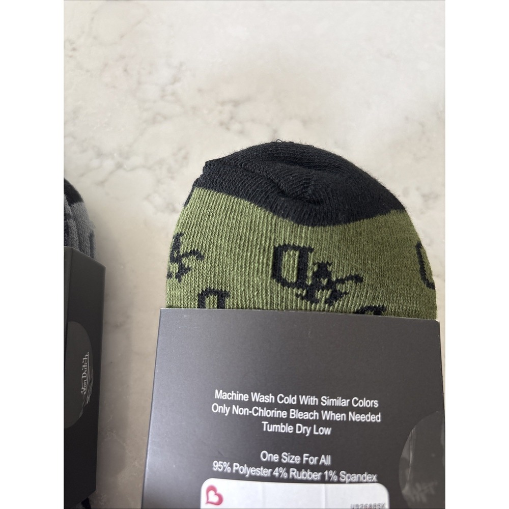 Von Dutch Originals 9 Pairs Men's Crew Socks 3 Packs Logo Black Gray Green New - Picture 4 of 4